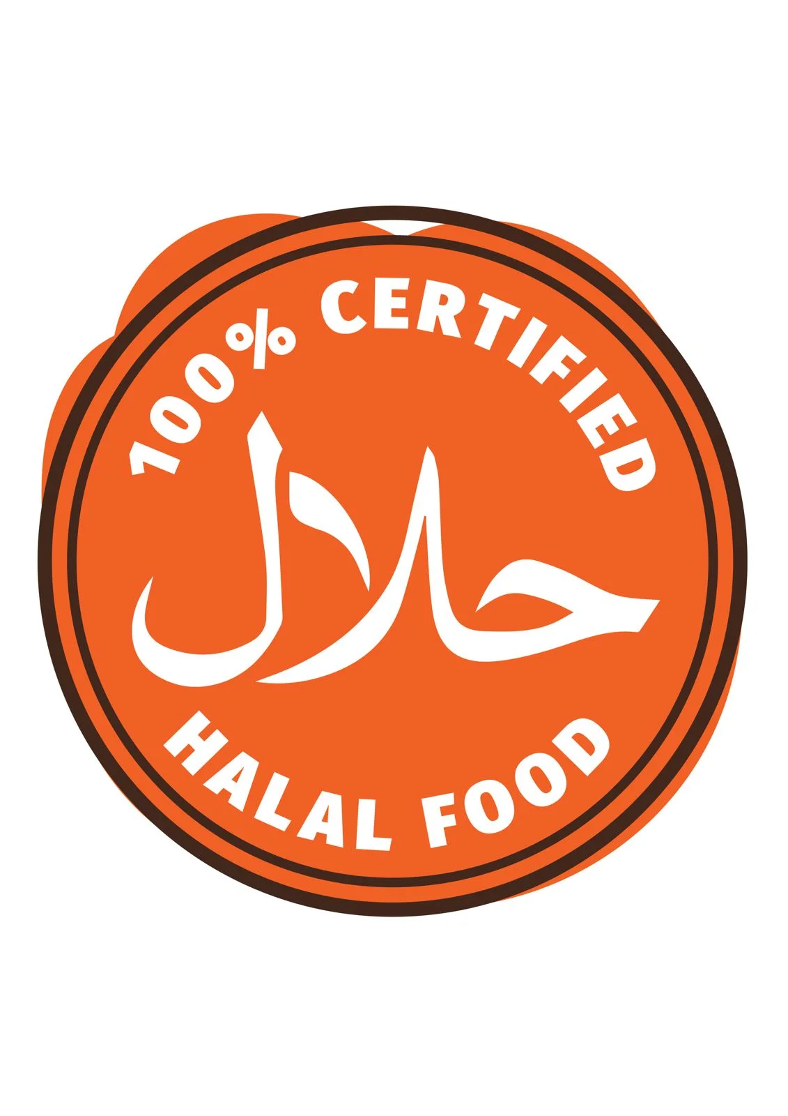 Delicious halal food served on a vibrant red plate.