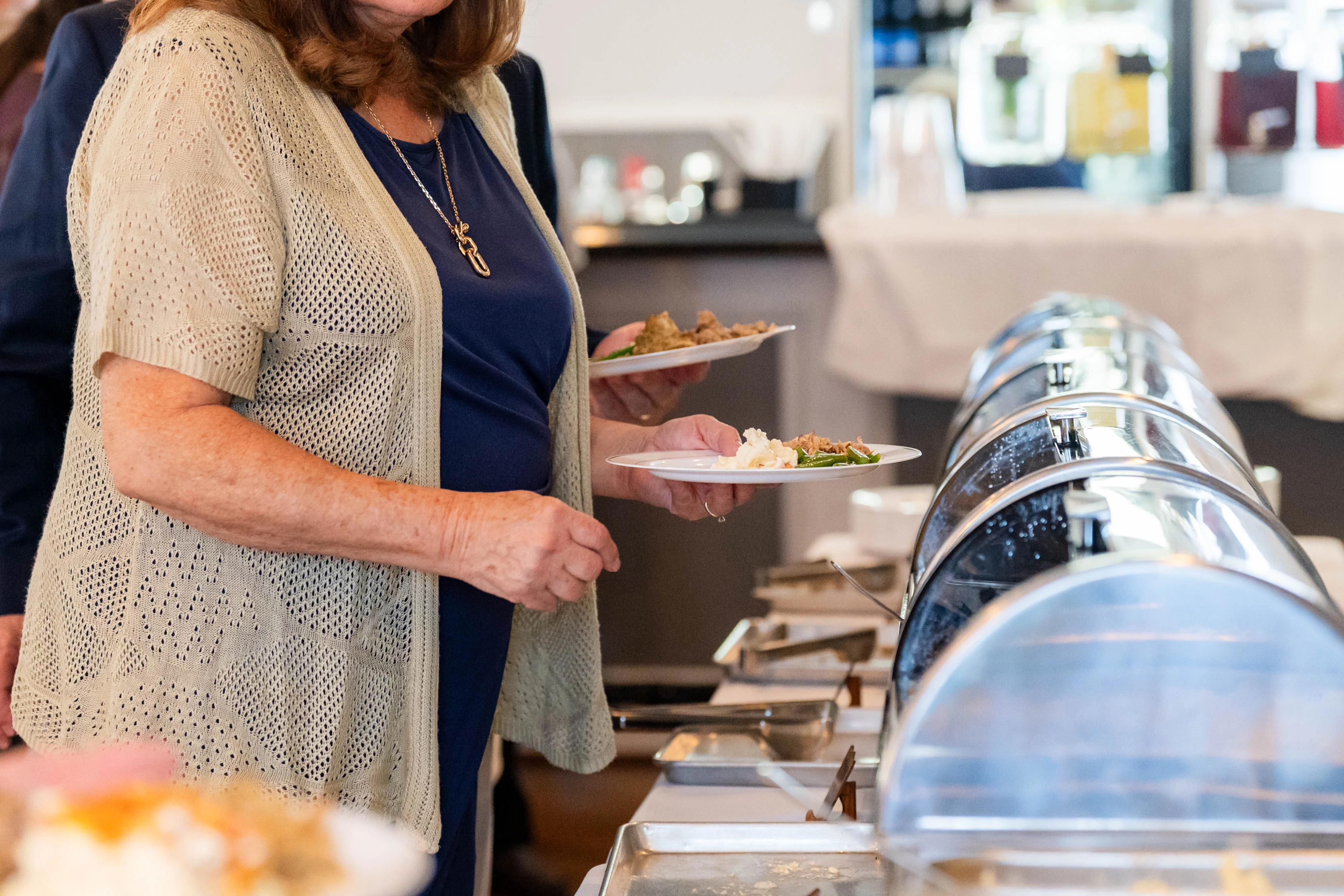 A restaurant chef preparing a dish