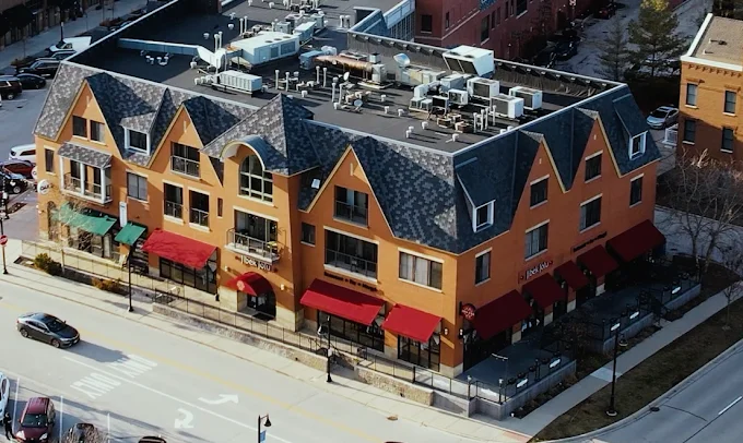 Charming restaurant exterior with unique architecture