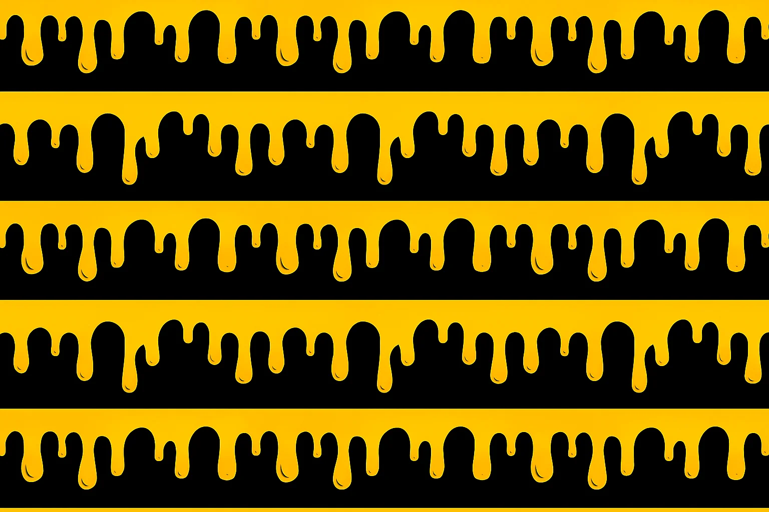 Yellow and black dripping paint pattern