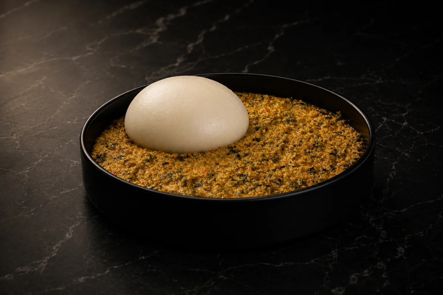 Nigerian jollof rice with steamed bun