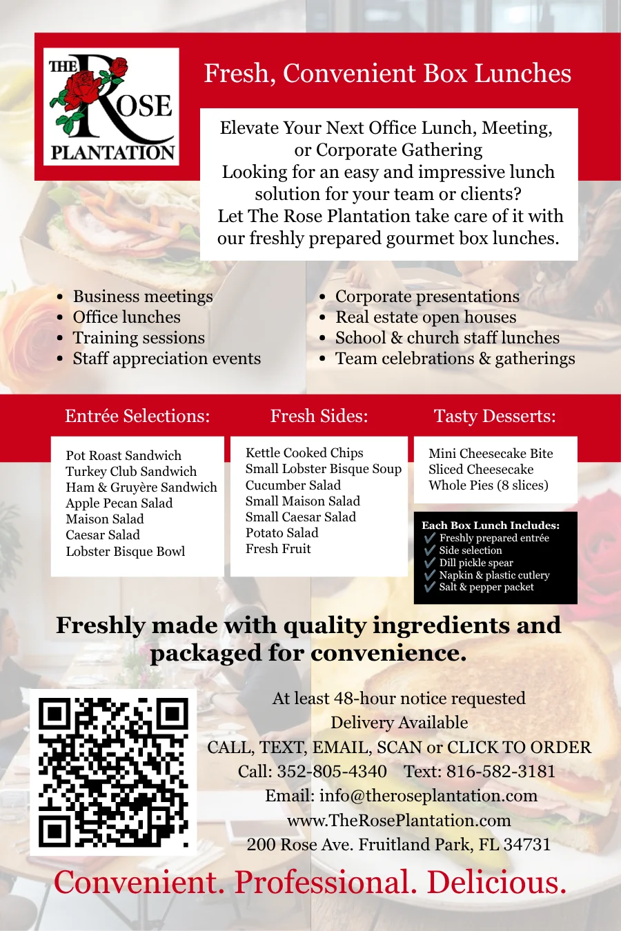 Gourmet box lunch for corporate events