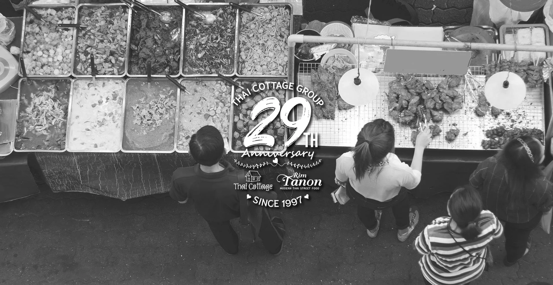 Thai street food with 29th Anniversary logo