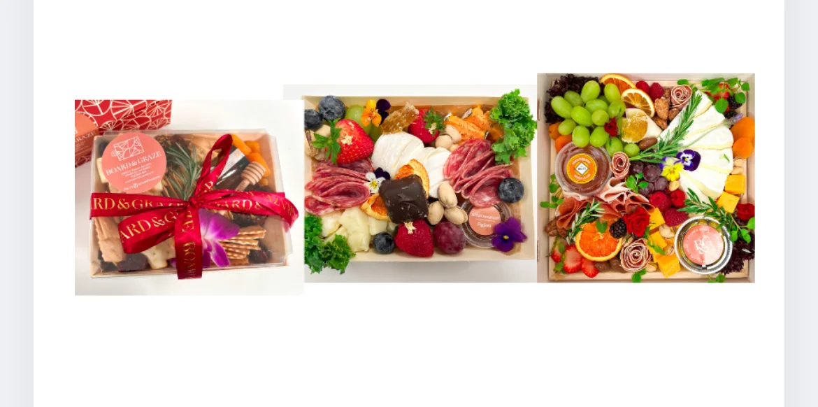 Artisan charcuterie boards with assorted meats and cheeses