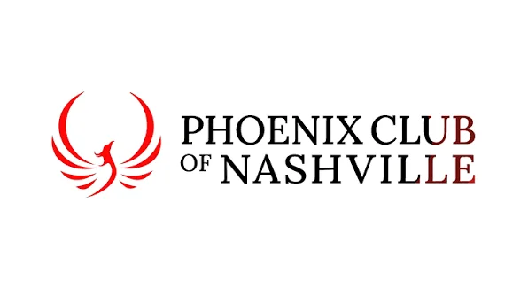 Phoenix Club of Nashville logo with red phoenix emblem and black lettering
