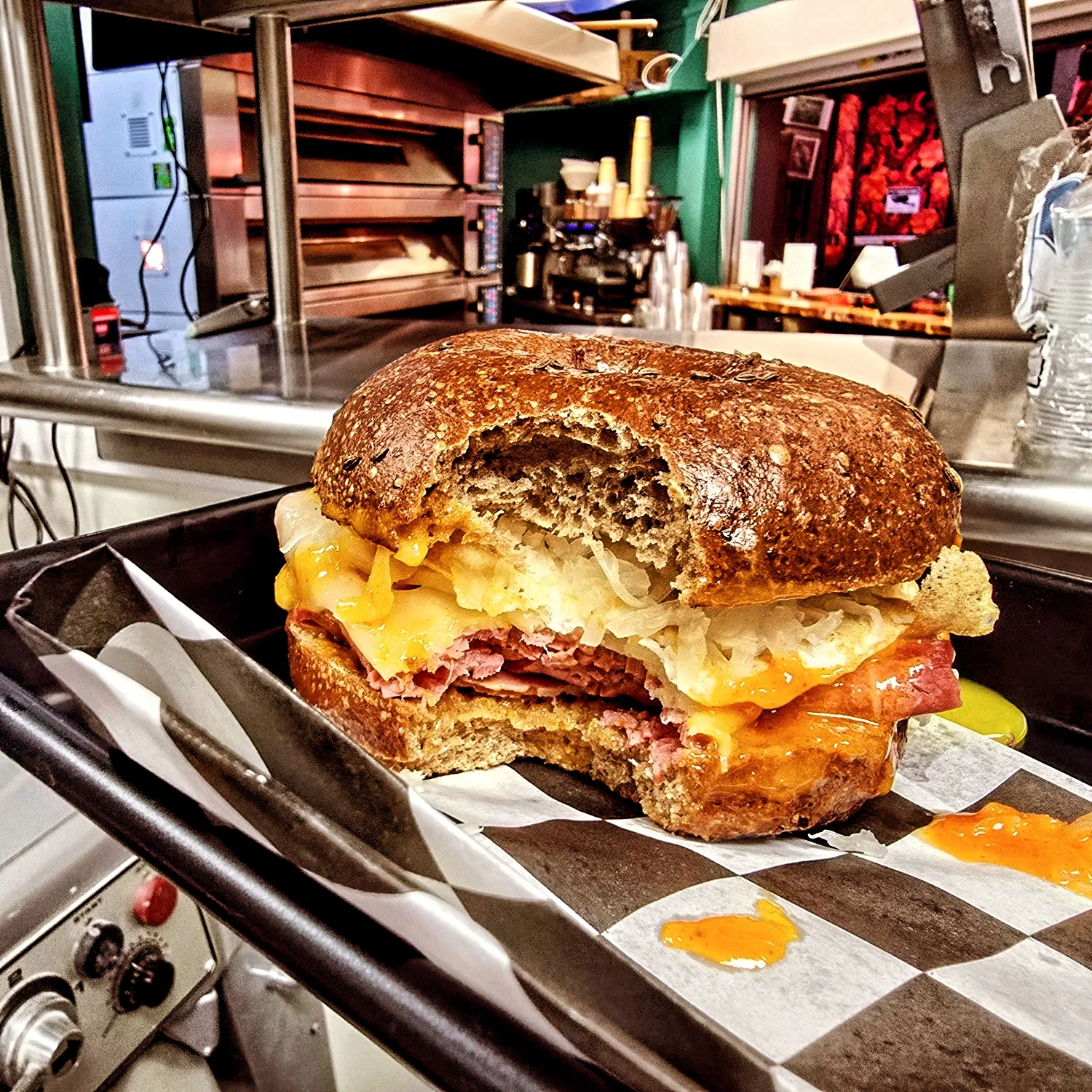 Bogie's Reuben Bagel