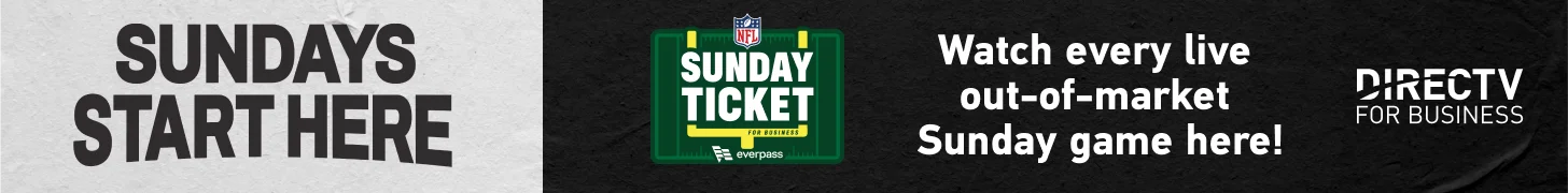 NFL Sunday Ticket promotional signage for live games