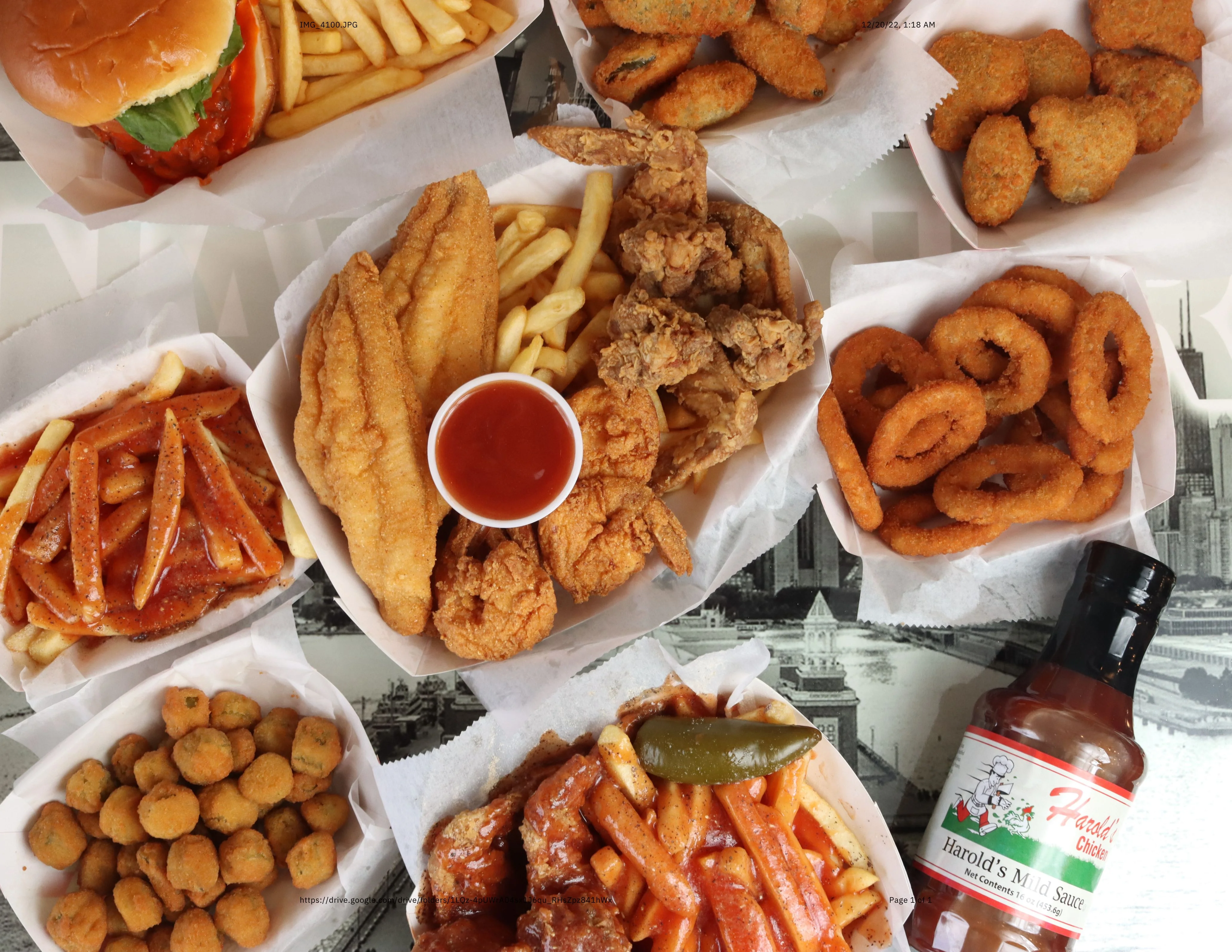 Southern fried chicken platter with sides