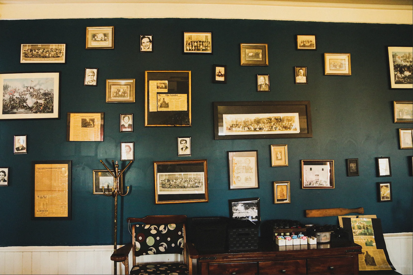 wall with historic pictures