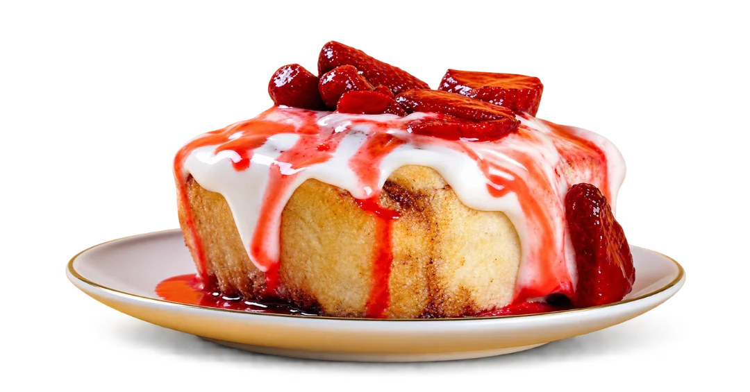 Delicious strawberry shortcake with creamy frosting