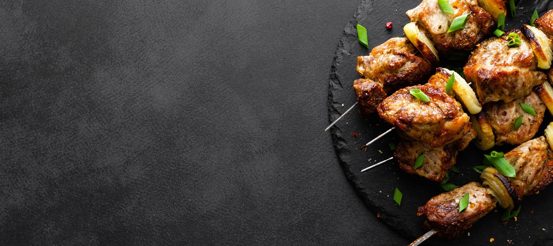 Grilled kebabs on skewers, a popular Middle Eastern dish