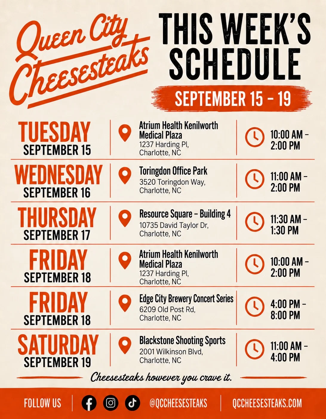Delicious cheesesteak sandwich from Queen City Cheesteaks