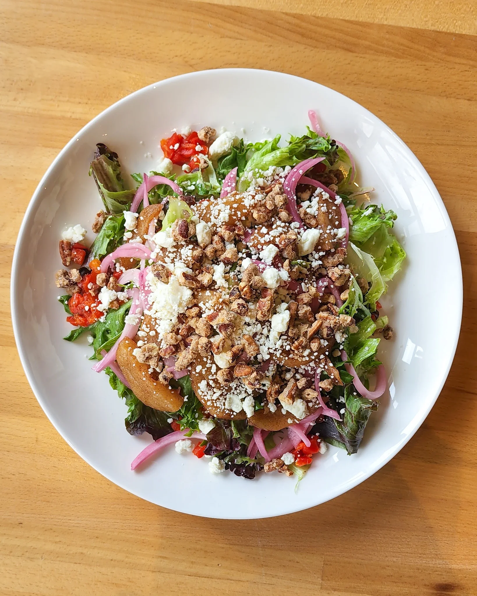 Asian pear salad lunch dinner downtown spartanburg tyger river duncan moore brunch healthy food 