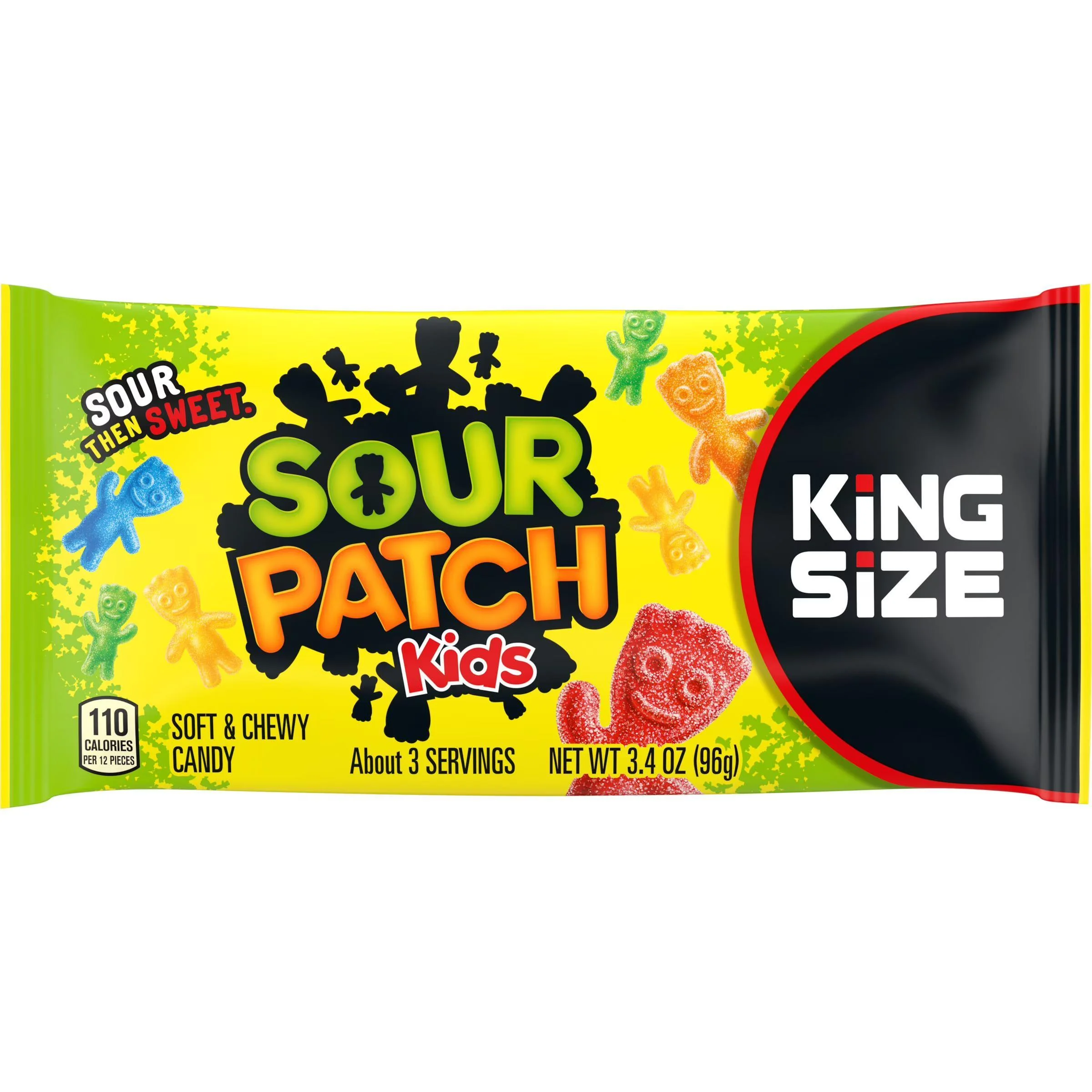 SOUR PATCH KIDS Original Soft & Chewy Candy, King Size - 3.46oz