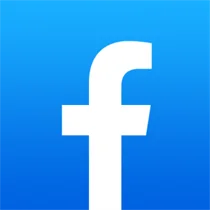 Facebook logo on a blue background
