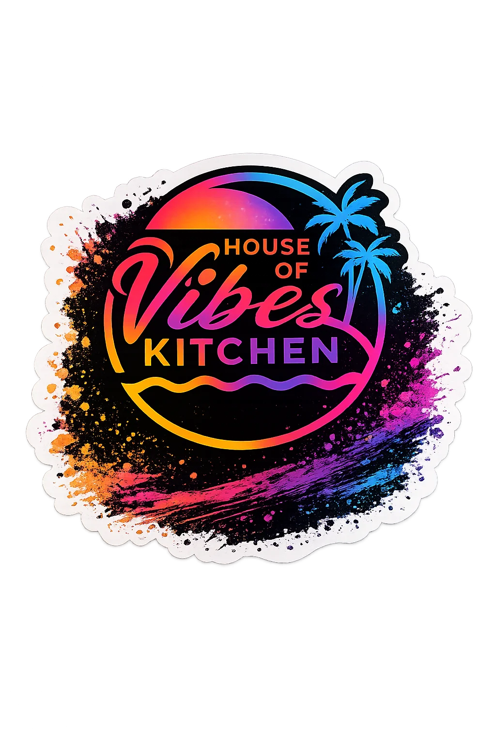 A menu for 'House of Vibes Kitchen' detailing various loaded fries, mac and cheese, and meal options with prices.