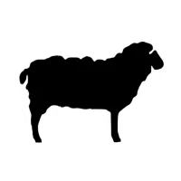 Silhouette of a sheep, symbolizing farm-fresh ingredients