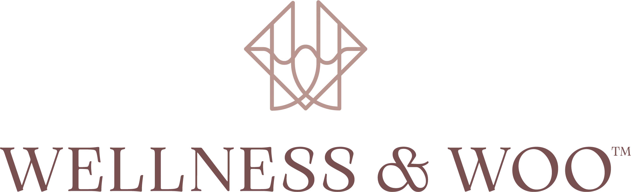 Wellness & Woo logo design for a health-focused brand