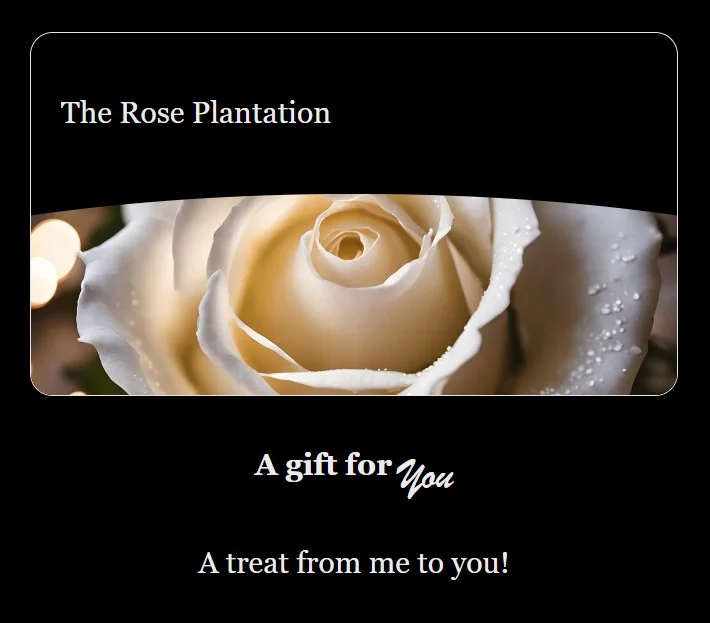 Gift card design featuring a festive theme for a restaurant.
