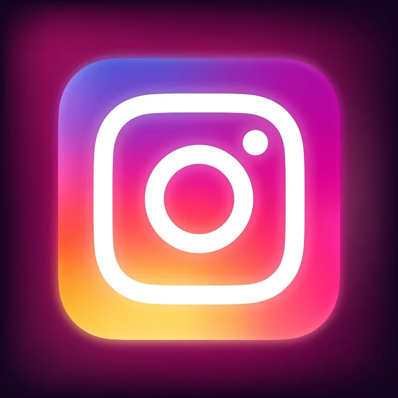 Instagram logo with vibrant gradient colors