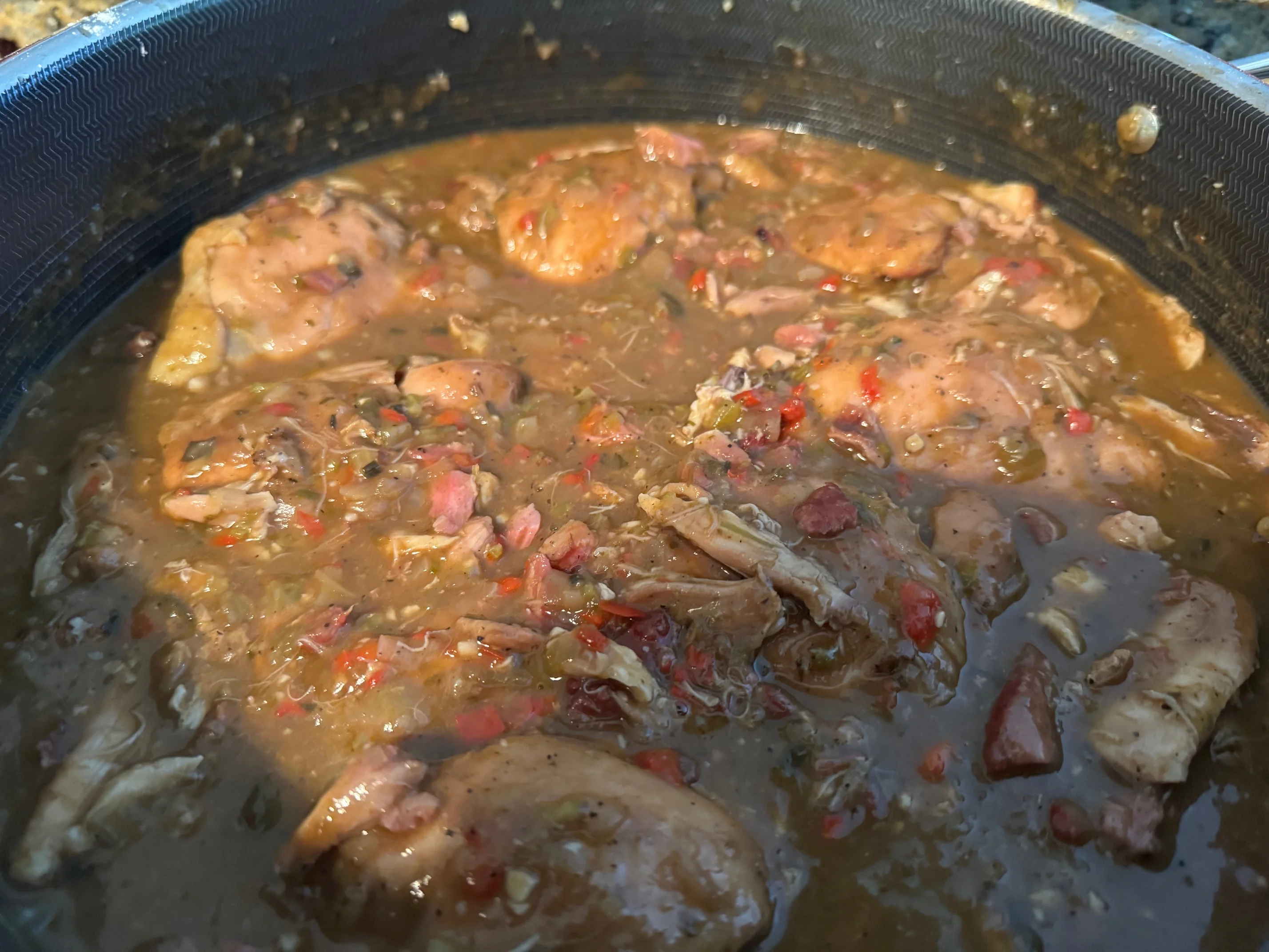 Savory Cajun gumbo with chicken and sausage