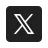 Logo of X social media platform on a dark background