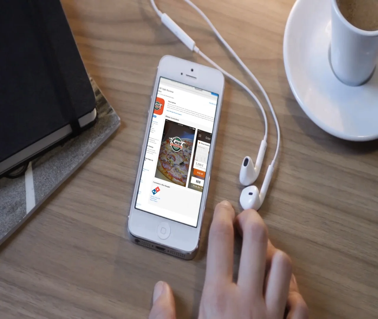 iphone on a desk