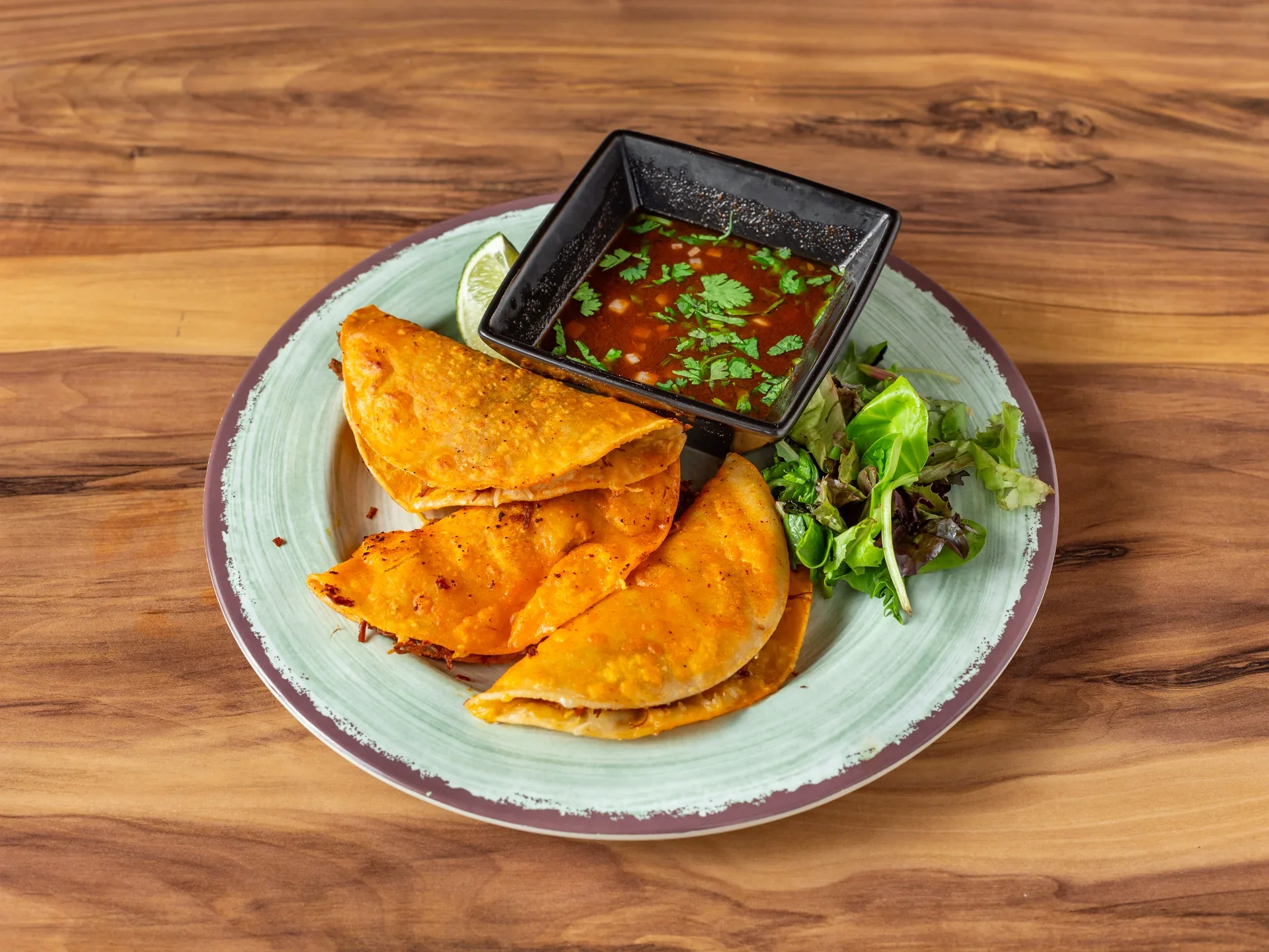 Authentic Mexican tacos with chorizo and fresh toppings