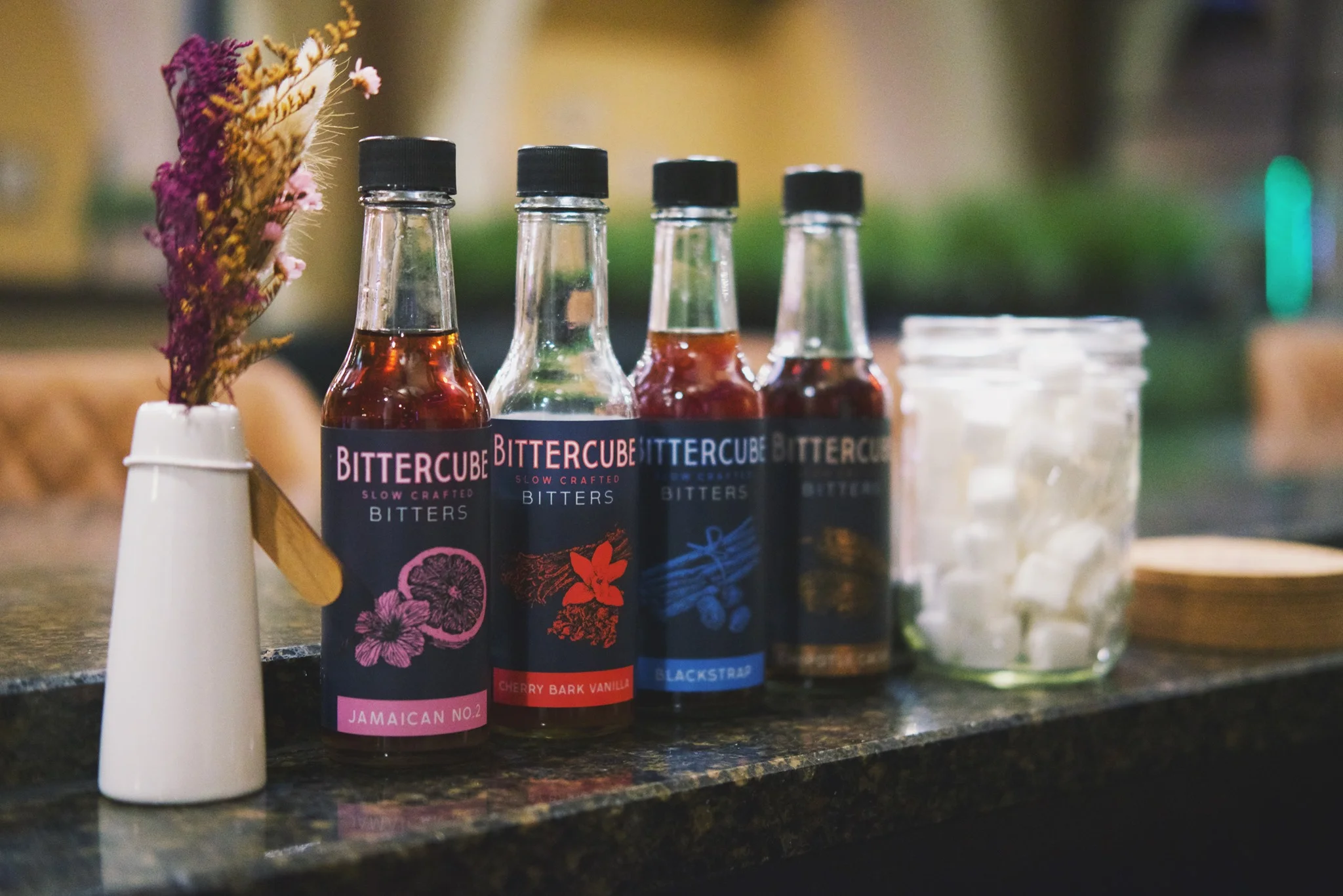 Selection of artisanal bitters for cocktail crafting