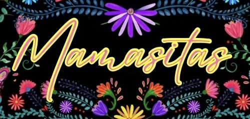 Colorful floral design with the word 'Manasitas' in vibrant lettering