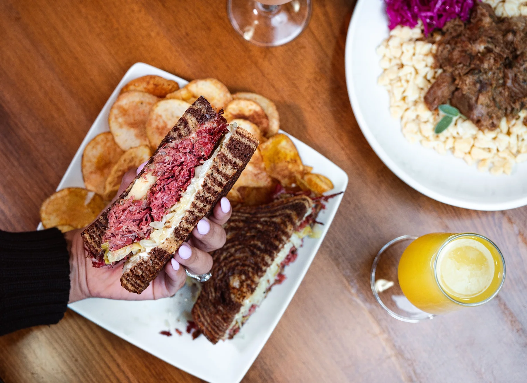 Classic Reuben Sandwich with House Potato Chips