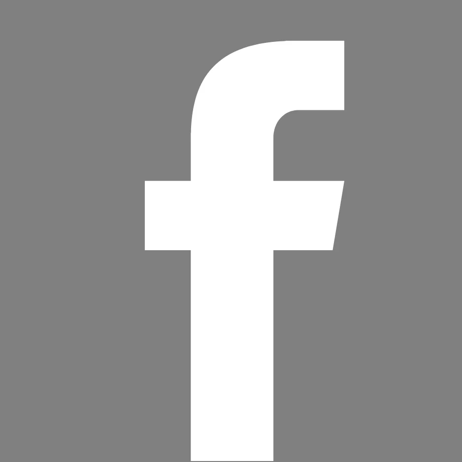 Facebook logo on a gray background