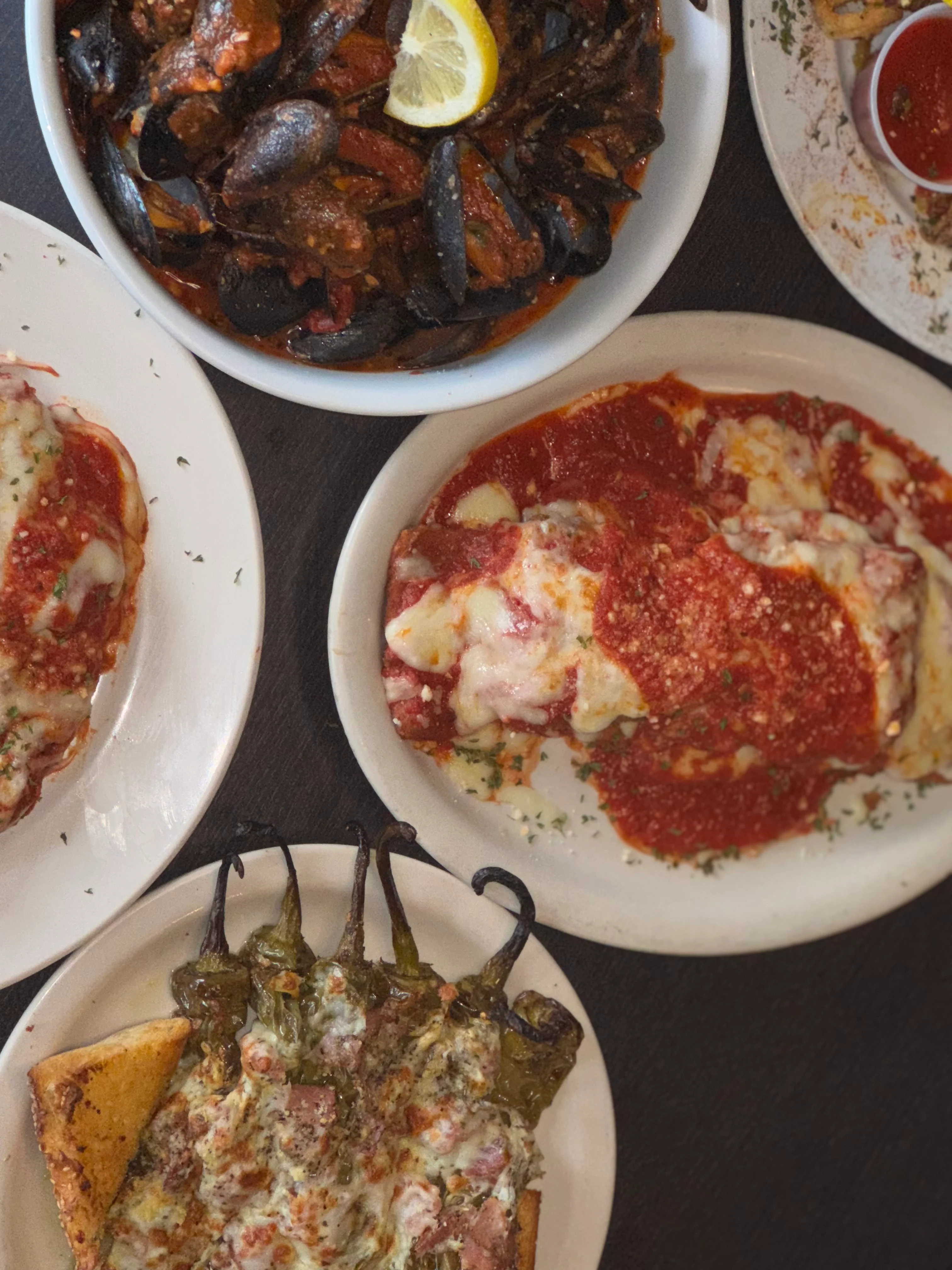 A delicious arrangement of plates