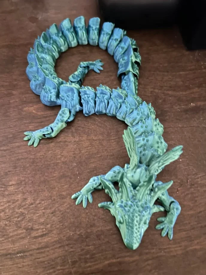Colorful dragon figurine with intricate details