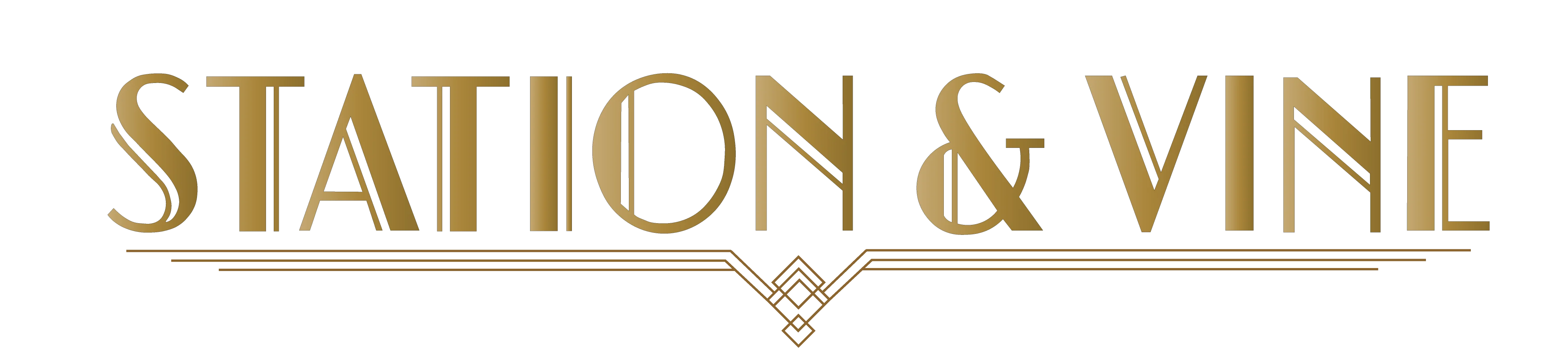 Elegant logo of Station & Vine restaurant