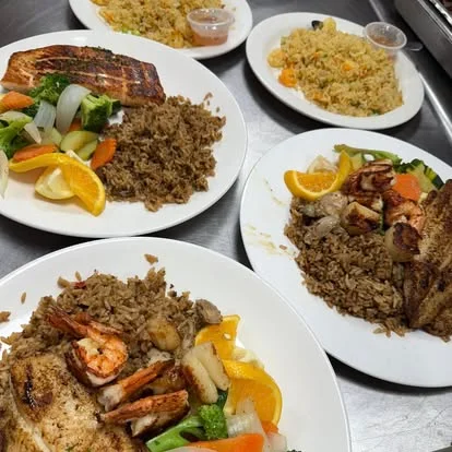 Various full dishes from Fannett