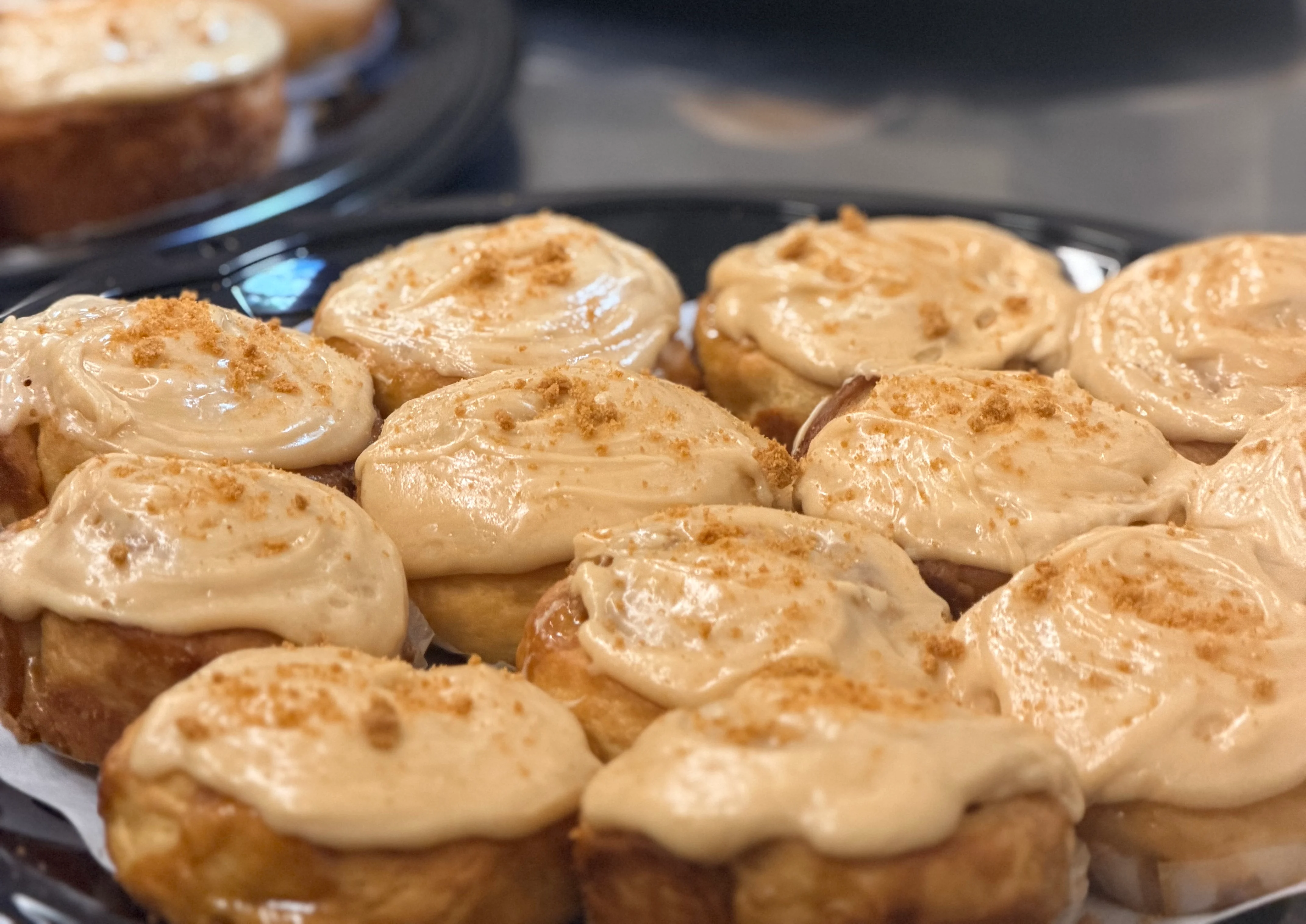 Delicious cinnamon rolls with creamy frosting
