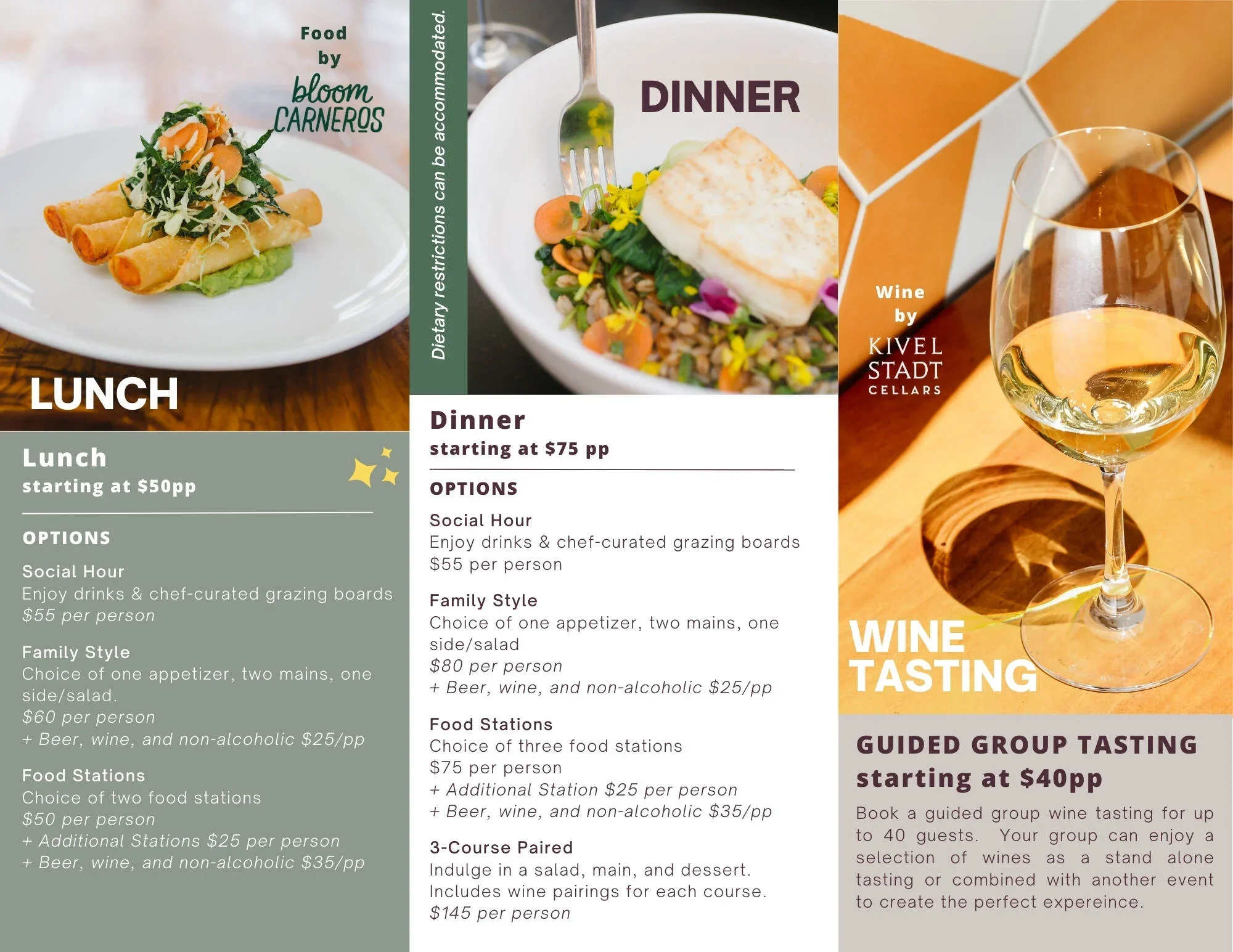 Elegant dinner setting with gourmet dishes and wine