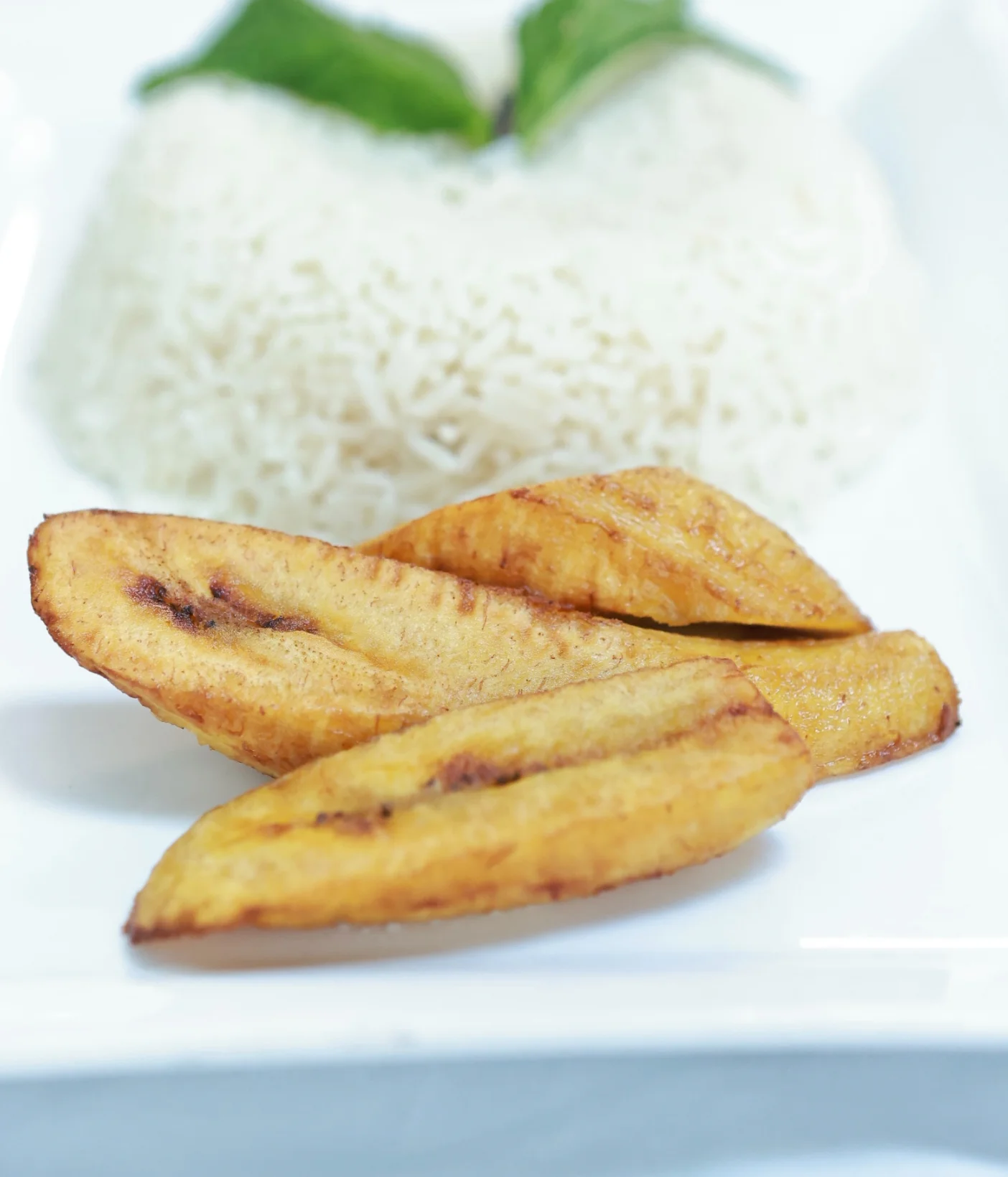 Rice and plantains at Tolex African Grill
