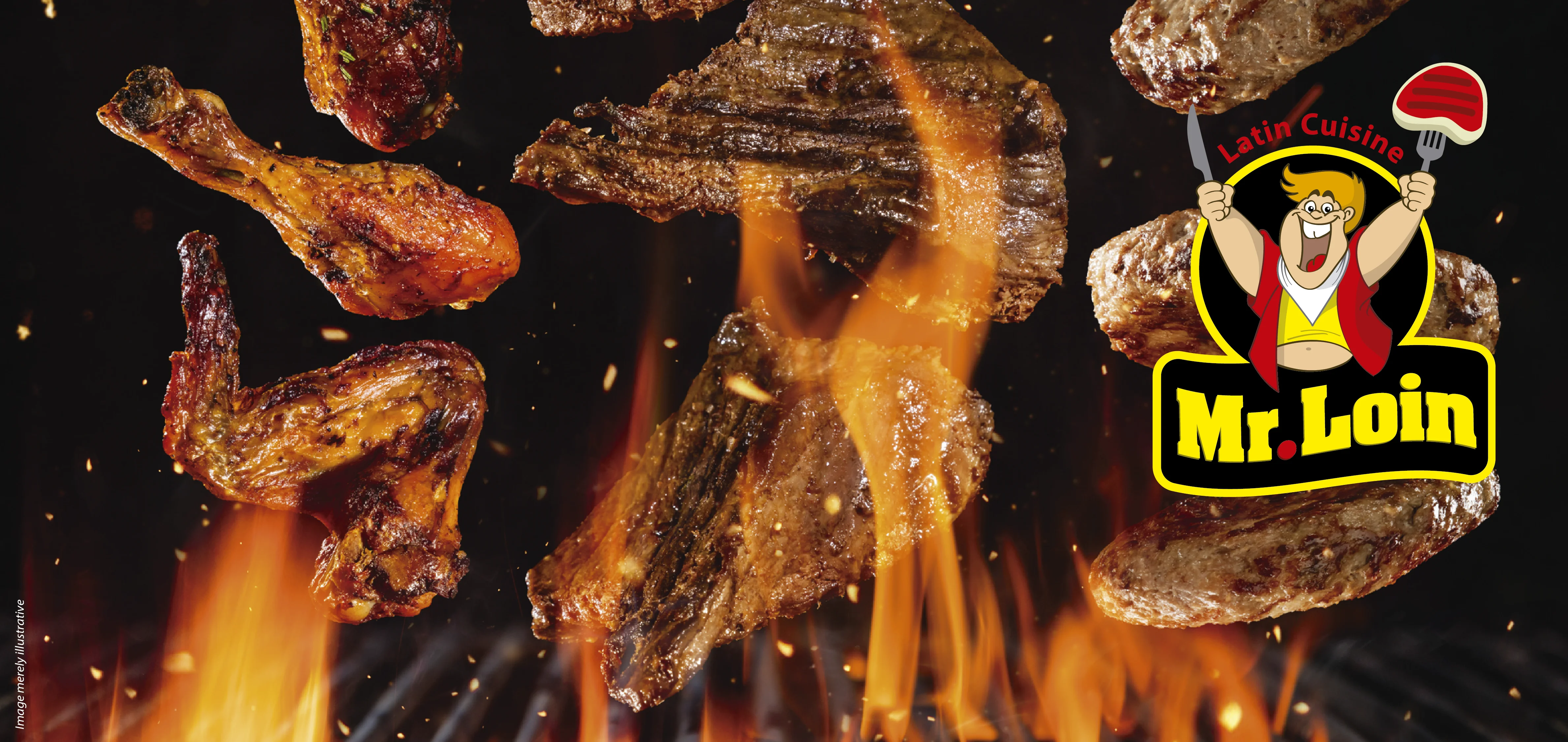 Grilled Latin meats over open flames