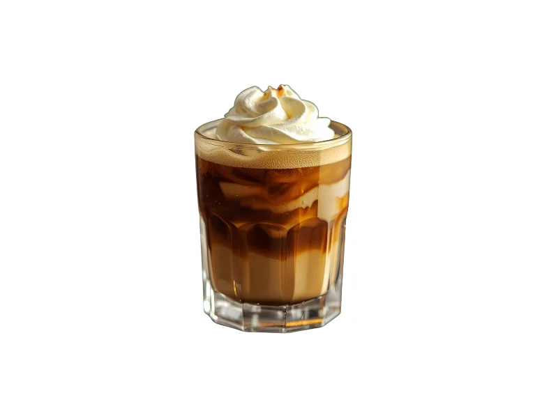 Iced espresso con panna