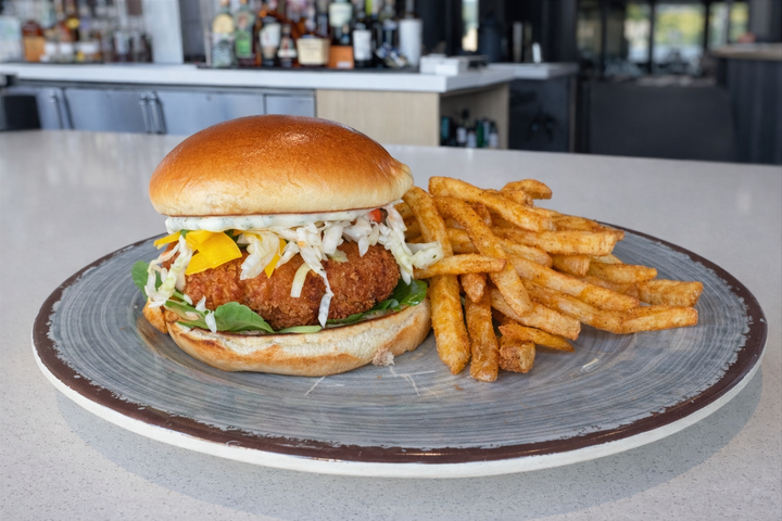 Salmon Burger at Page’s Okra Grill