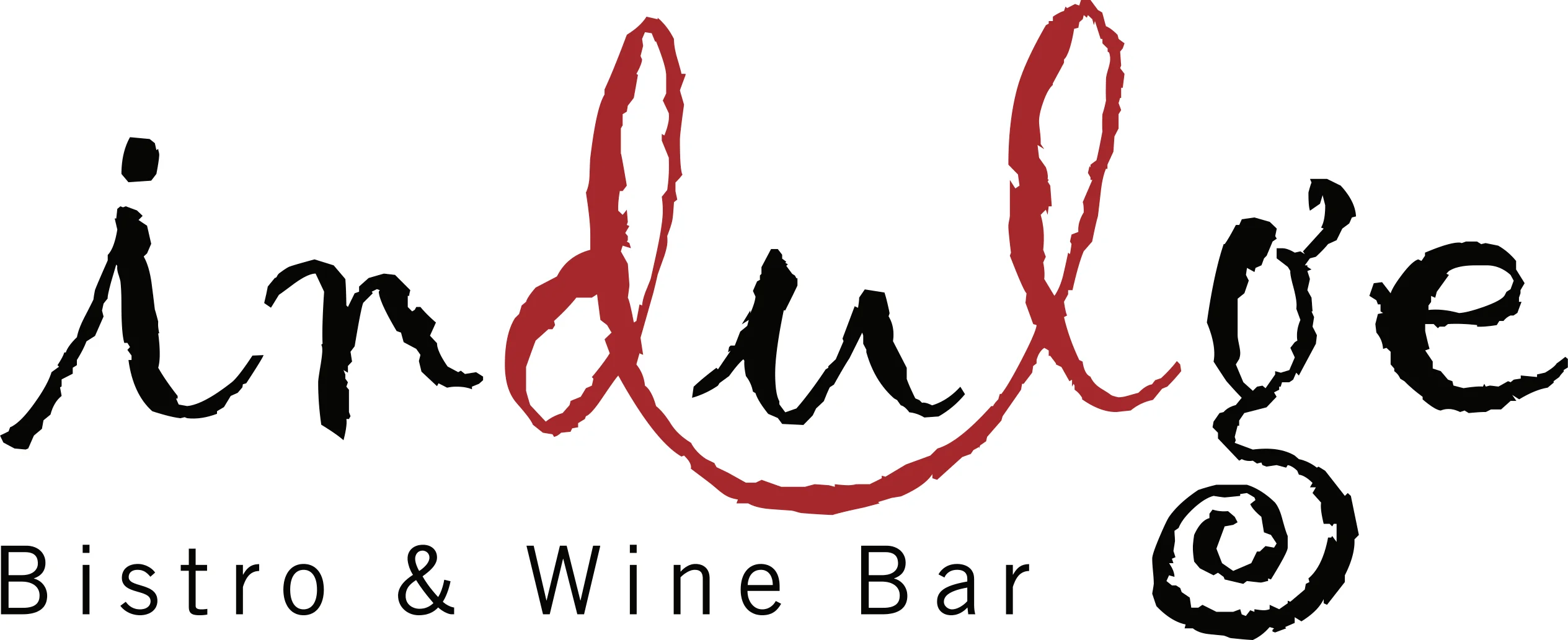 Logo of Indulge Bistro & Wine Bar featuring elegant typography