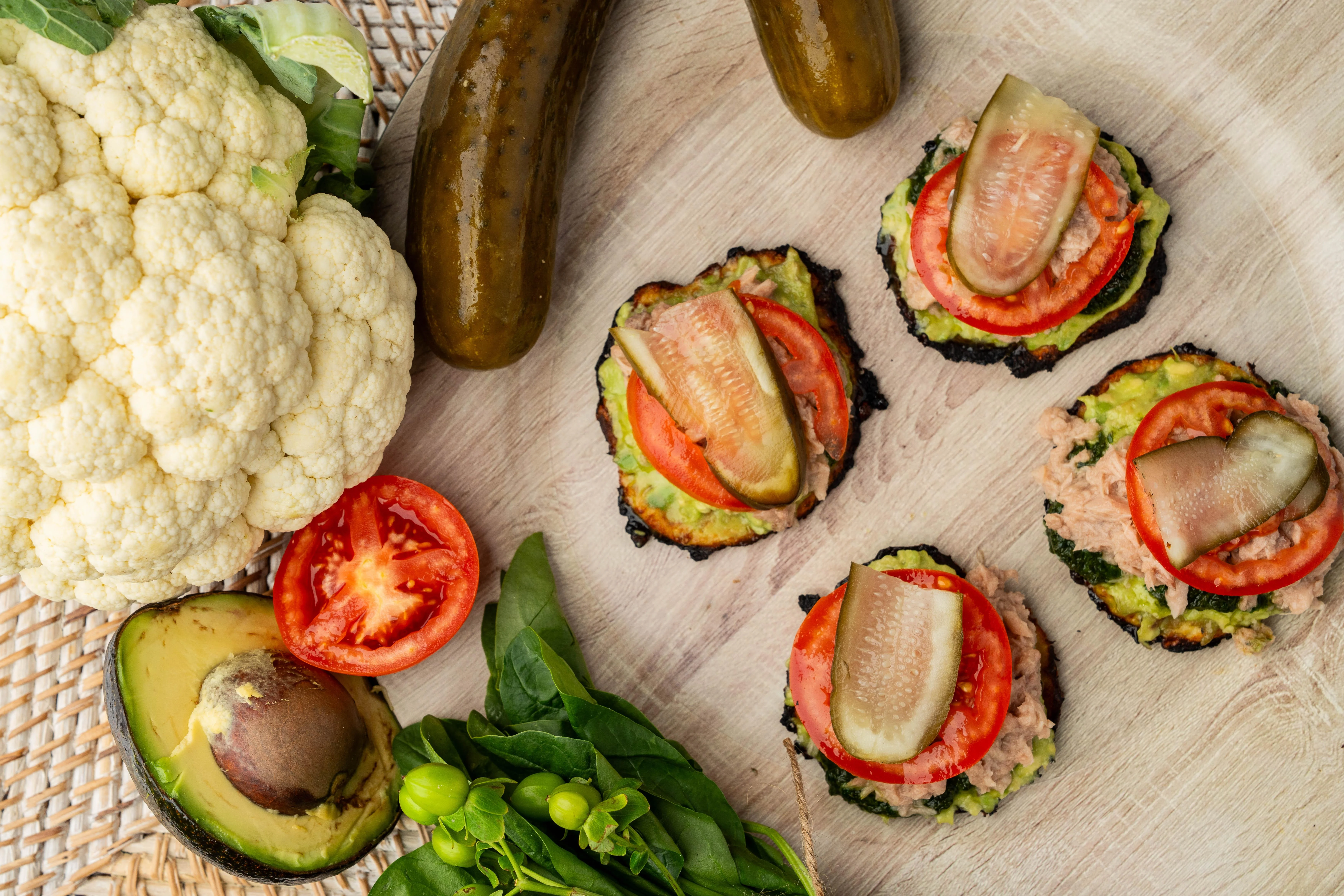 Cauliflower Crisps W/Tuna