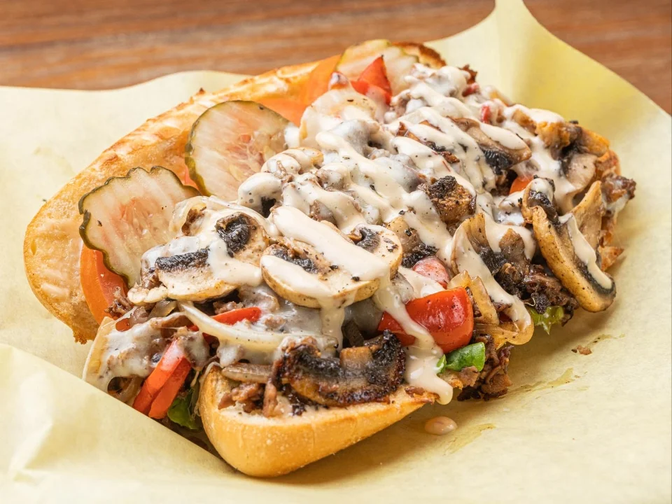 Deluxe Mushroom Pepper Cheesesteak