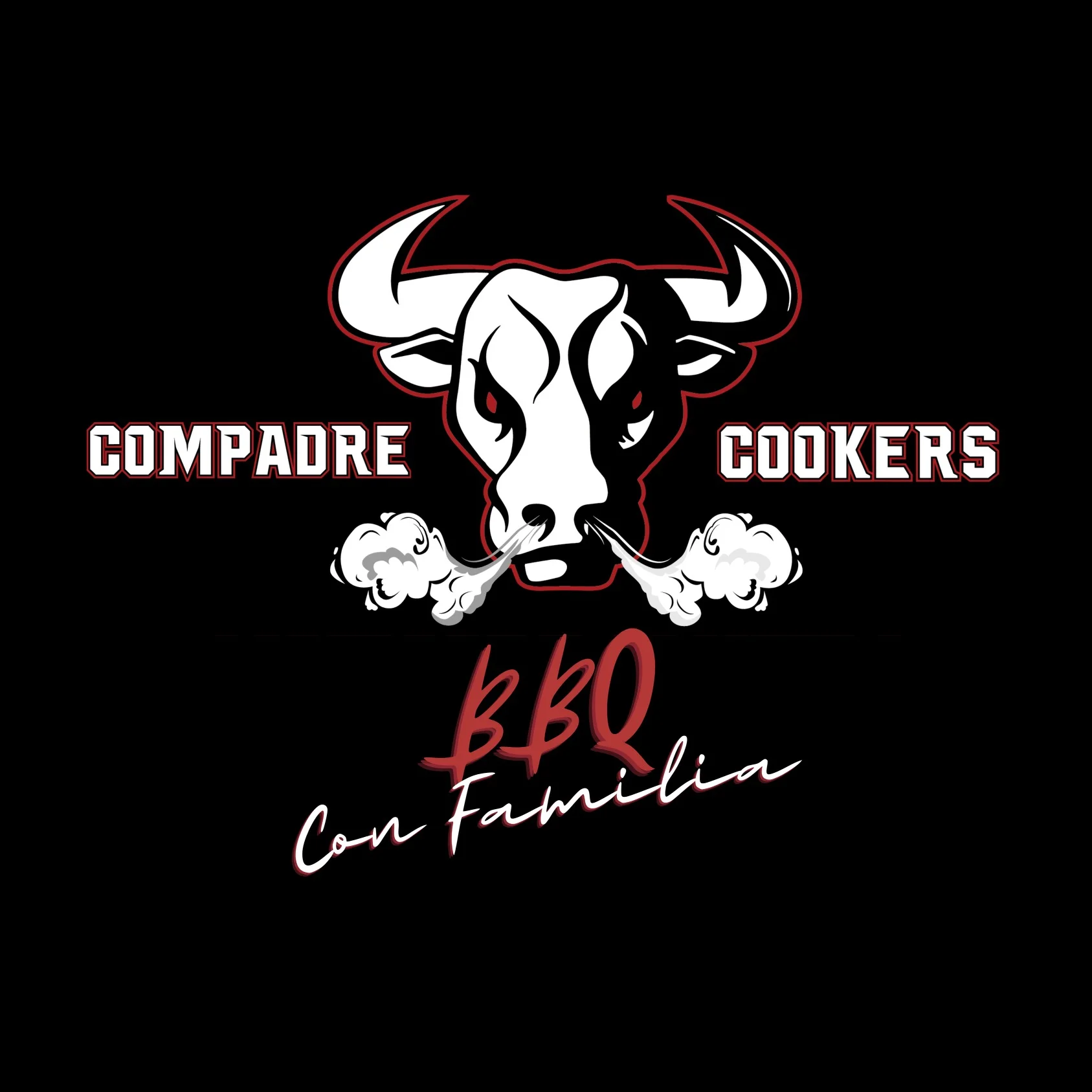 Logo of Compadre Cookers BBQ with a bull design