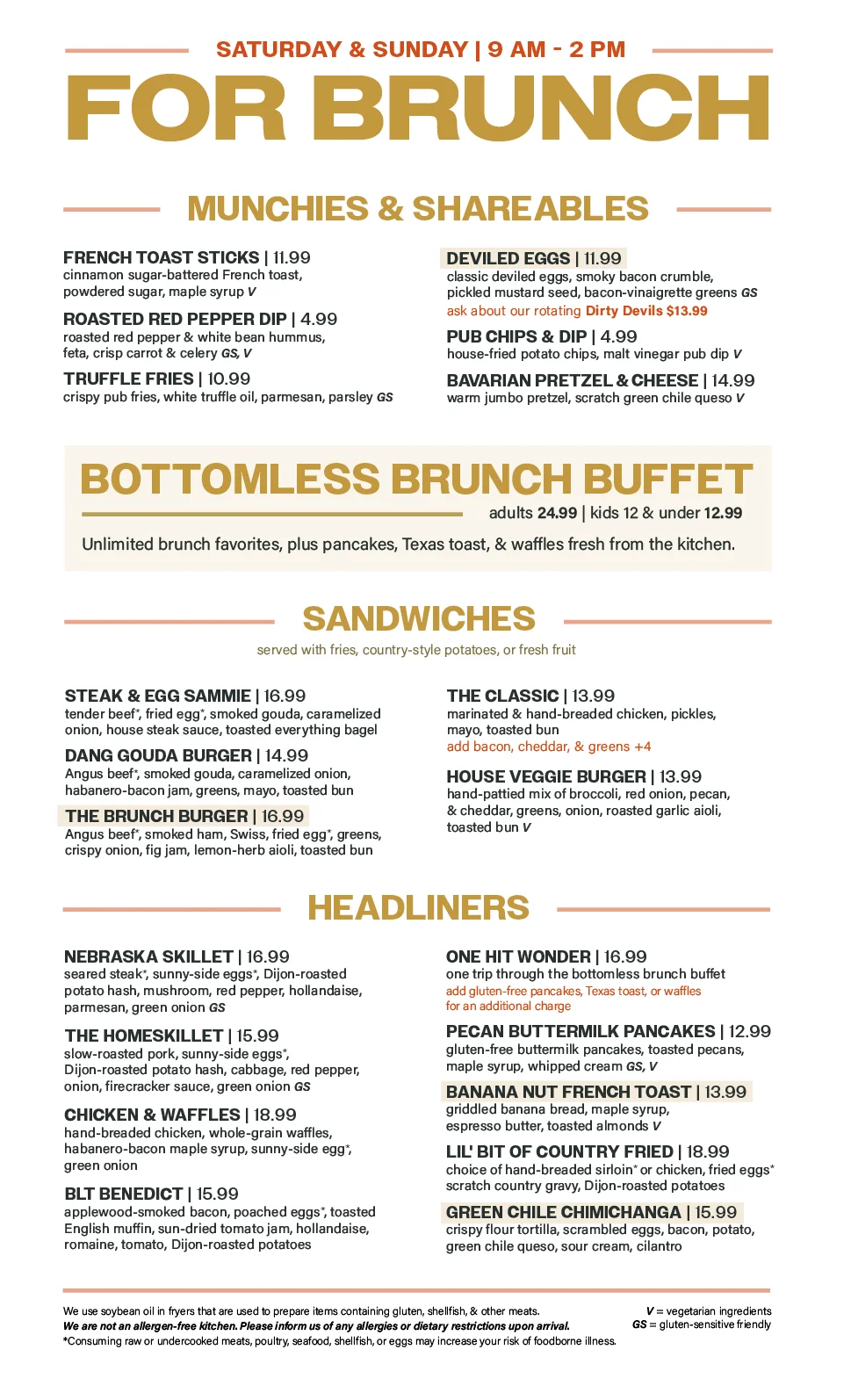 Brunch Menu