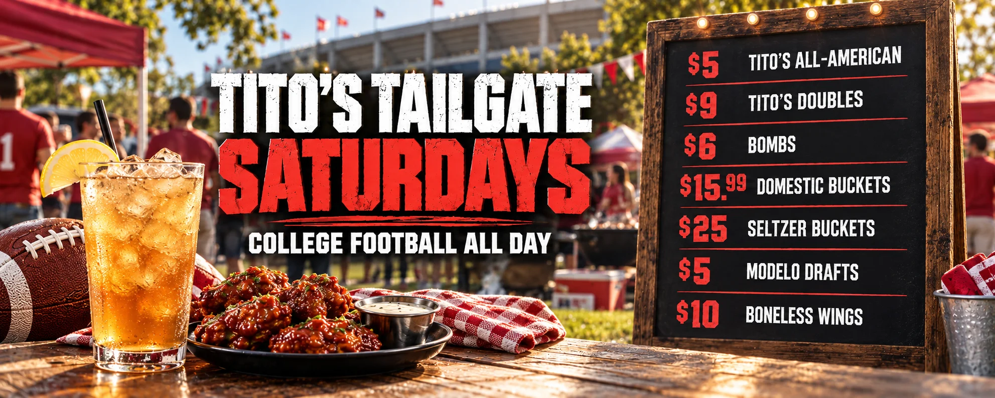 Delicious plate of boneless wings with dipping sauce at a tailgate event