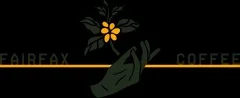 Fairfax Coffee logo featuring a hand and flower design
