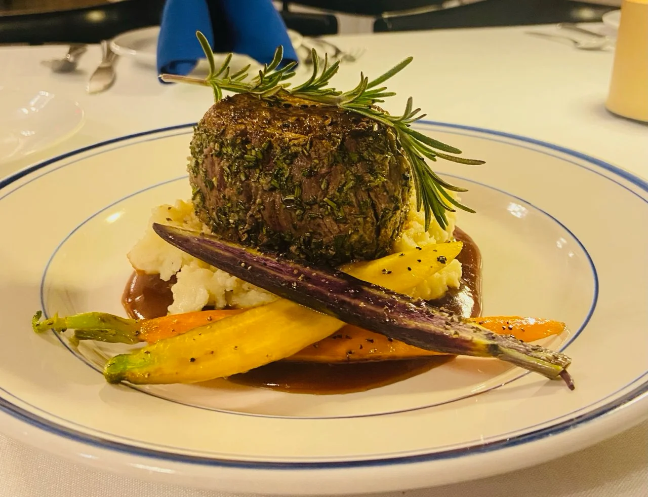 Crab Cakes on Roasted Corn Puree
